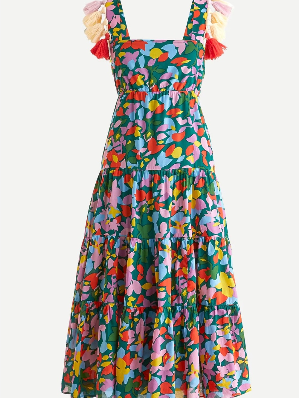 J. Crew Tassel Dress in Confetti Floral